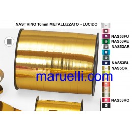 Nastrino Lucido 10mm 250mt Oro