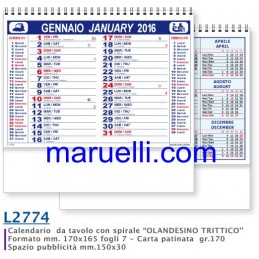 Calendario Tavolo Spir...