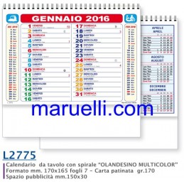 Calendario Tavolo Spir...