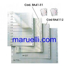 Rubrica 1-12 per Raccoglitori