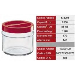 Vaso E.ortes 2.5lt.c-tappo...