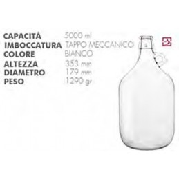 Bottiglione 5lt.dama Vetro...