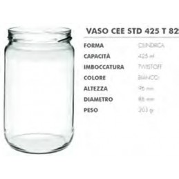 Vaso E.to 0425gr.(d82...