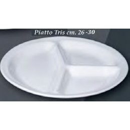 Piatto Tris 26 Bianco -...