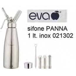 Sifone Panna Eva 1lt. Inox...