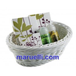Cestino Vanity Ovale Bianco...