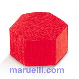 Esagono 60x30 Seta Rosso...