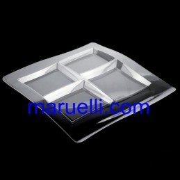 Vassoio 4 Scomp 36x35 Trasp...