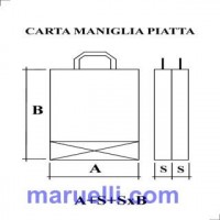 Borse Maniglia Piatta Kraft Bianco